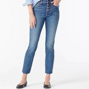 J.Crew button front straight jeans size 26P. Excellent condition!!